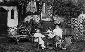 Tea with Grandma in the garden