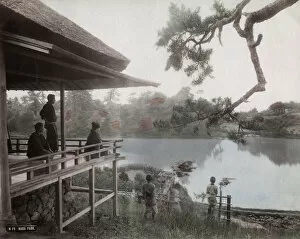 Calm Gallery: Tea house looking out over Nara Park, Japan