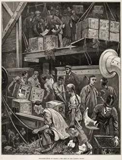 1877 Prints: A tea ship, the Loudoun Castle (spelt Louden Castle in the picture), from Hankow, China