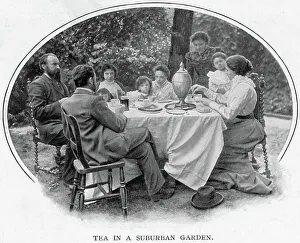 Suburban Prints: Tea in a suburban garden 1900