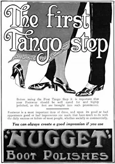 Advertisment Gallery: Tea tango craze: Advert for Nugget shoe polish, 1913