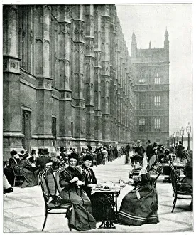 Images Dated 7th March 2019: Tea on the Terrace of the House of Commons