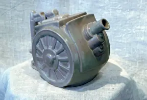 Cannon Prints: Teapot in the shape of a Howitzer artillery gun, WW1