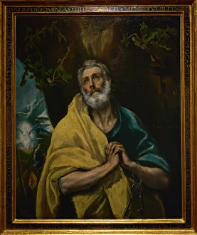 Penance Prints: The tears of Saint Peter, circa 1587-1596, by El Greco