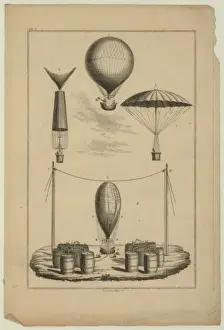 Technical illustration shows four stages of Andre Garnerin s