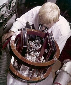 A technician doing miniature work