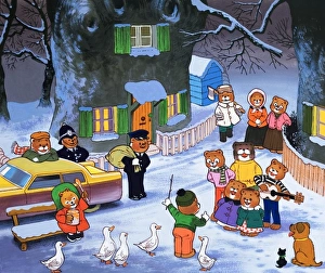 Images Dated 25th July 2006: Teddies in winter scene