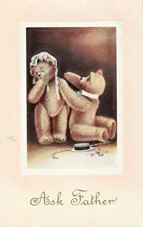 Proposal Prints: Teddy bear proposal on a postcard