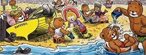 Images Dated 25th July 2006: Teddy bears on the beach