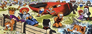 Images Dated 26th July 2006: Teddy bears on the beach