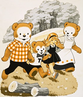 Images Dated 15th October 2007: Teddy bears with young girl
