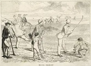 Caddies Prints: Teeing Off 1865