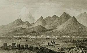 Ales Prints: Tehran. Panoramic of the city and Elburz mountain range