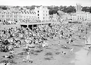 Teignmouth beach, Devon in the 1950s