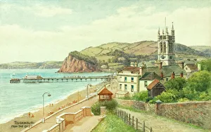 Teignmouth Prints: Teignmouth, Devon, viewed from the east