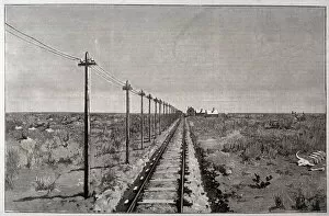 Along Side Collection: Telegraph lines crossing the Great Plains of America