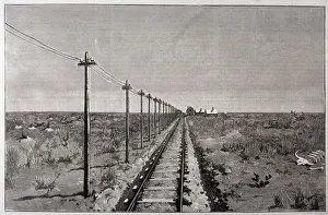 Along Side Collection: Telegraph lines crossing the Great Plains of America
