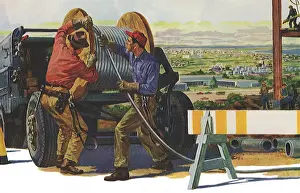 Build Prints: Telephone Workers