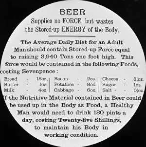 Temperance magic lantern slide Victorian period