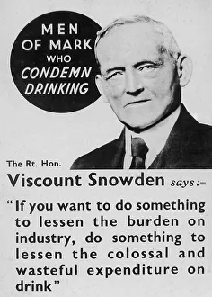 Temperance message Viscount Snowden
