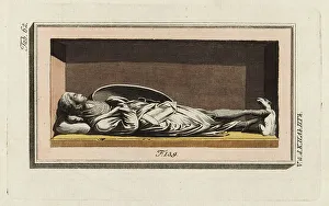 Robert Spallart Prints: Templar knight's effigy, Temple Church, London