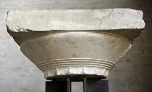 Abacus Gallery: Temple on Aegina. Doric capital from the cella of the temple