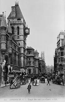 Temple Bar and Law Courts, Fleet Street, London