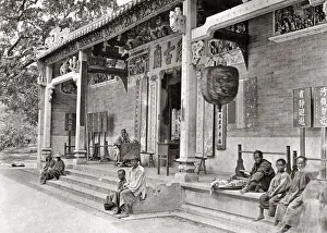 Temple at Canton (Guangzhou), China c. 1880 s