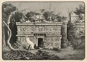 Maya Prints: Temple at Chichen Itza, Yucatan State, Mexico