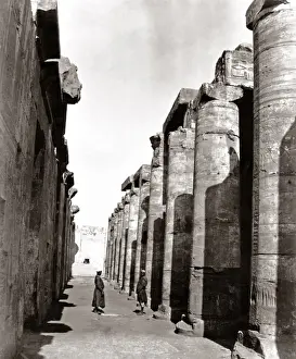 Edfou Prints: Temple at Edfou, Egypt, circa 1880s