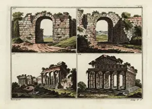 Temple of the goddess Minerva and Temple of Paestum