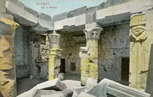 Deity Prints: Temple of Hathor in Deir el-Medina near Luxor, Egypt