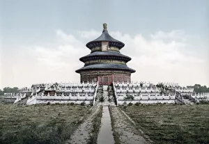 Heaven Prints: Temple of Heaven, Peking, (Beijing) China, c. 1900 Vintage early 20th century photograph