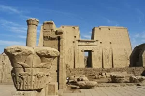 Pylon Gallery: Temple of Horus. Pylon entrance. Edfu. Egypt