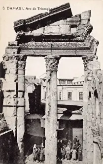 Damascus Prints: Part of the Temple of Jupiter in Damascus, Syria