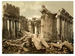 Jupiter Prints: Temple of Jupiter, the facade, Baalbek, Holy Land, (i. e. Ba