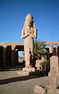 Rameses Prints: Temple of Karnak, King Rameses II and Queen Nefertiti