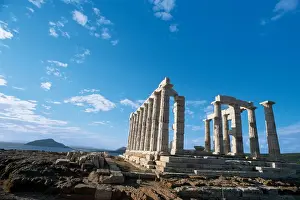 Archeology Prints: Temple of Poseidon at Cape Sounion. 444-440 B. C