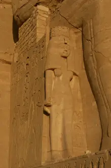 Temple of Ramses II. Nefertari. Statue near the feet of