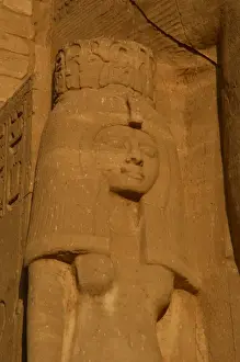 Colossal Prints: Temple of Ramses II. Nefertari. Statue near the feet of