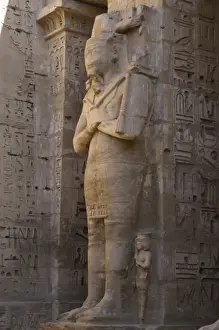 Colossal Prints: Temple of Ramses III. Great colossal statues of Ramses III d