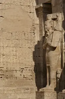Temple of Ramses III. Great colossal statues of Ramses III d