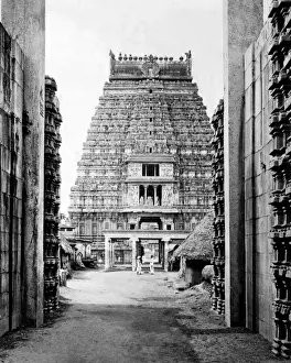 Hindu Prints: Temple at Tiruchirappalli, Tamil Nadu, India