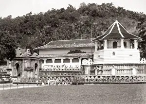 Buddhism Prints: Temple of the Tooth, Kandy, Ceylon, Sri Lanka, c. 1880 s