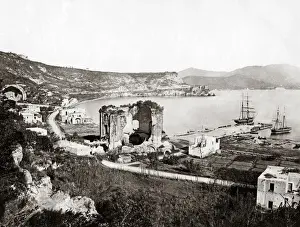Naples Prints: The temple of Venus at Baiae, near Naples, Italy, circa 1880