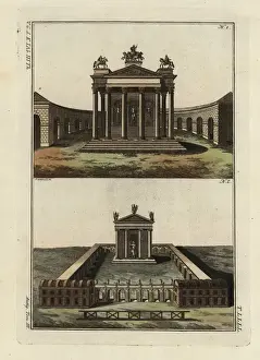 Robertvonspalart Prints: Temple of Vespasian and Temple of Jupiter