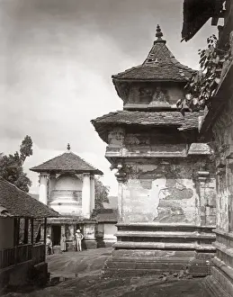 Temple walls Buddhist priest, Ceylon (Sri Lanka) c. 1880 s