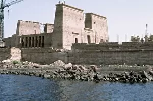 Temples of Philae, being moved to prevent submersion
