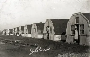 Flanders Prints: Temporary Housing at Geluwe, Belgium - after WW1