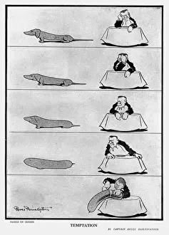 Dachshund Prints: Temptation, by Bairnsfather